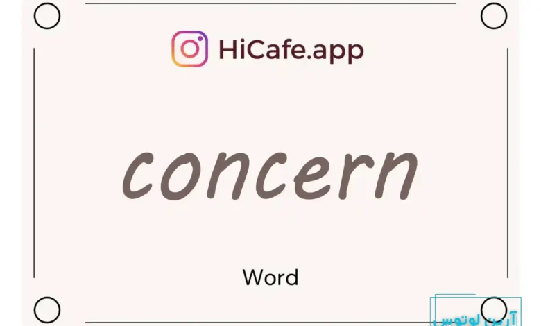 Meaning and usage of concern word