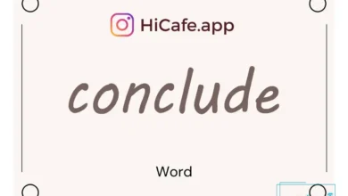 Meaning and usage of conclude word