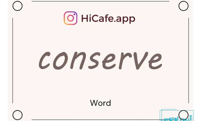 Meaning and usage of conserve word