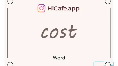 Meaning and usage of cost word