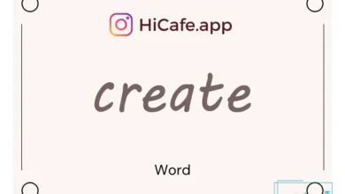 Meaning and usage of create word