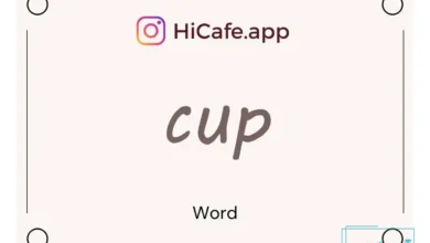 Meaning and usage of cup word