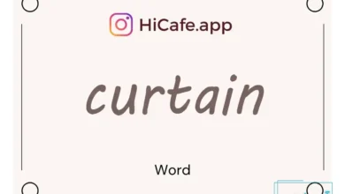 Meaning and usage of curtain word