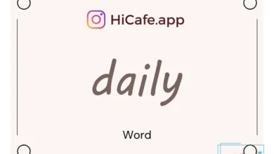Meaning and usage of daily word