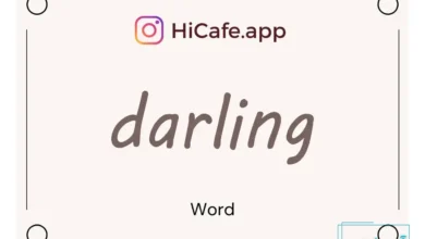 Meaning and usage of darling word