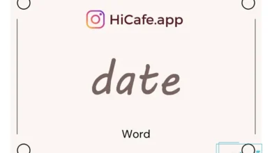 Meaning and usage of date word