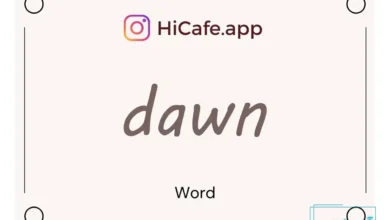 Meaning and usage of dawn word