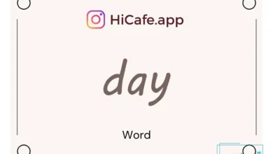 Meaning and usage of day word