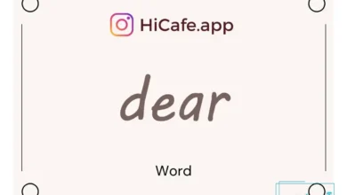 Meaning and usage of dear word