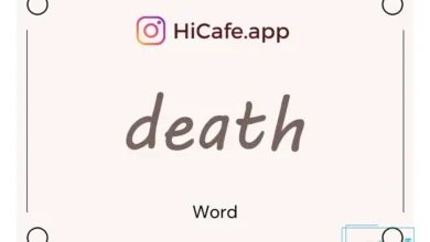 Meaning and usage of death word