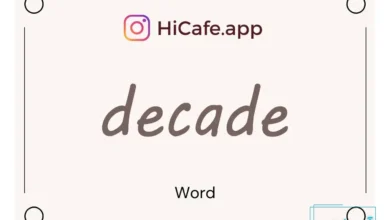 Meaning and usage of decade word