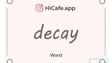 Meaning and usage of decay word