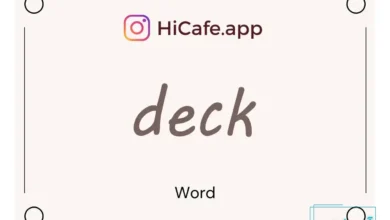 Meaning and usage of deck word