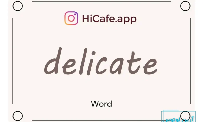 Meaning and usage of delicate word
