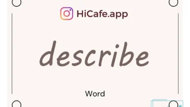 Meaning and usage of describe word