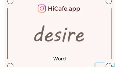 Meaning and usage of desire word