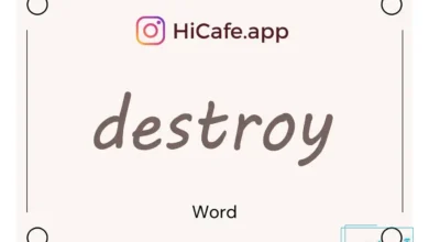 Meaning and usage of destroy word