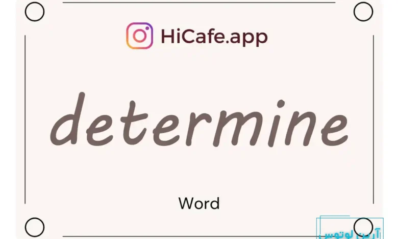 Meaning and usage of determine word