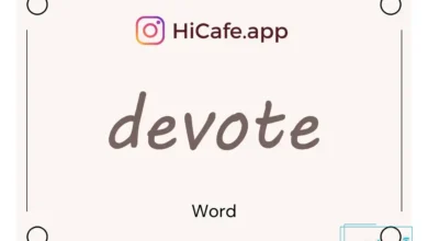 Meaning and usage of devote word