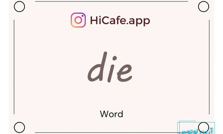Meaning and usage of die word