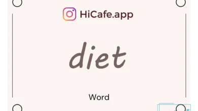 Meaning and usage of diet word