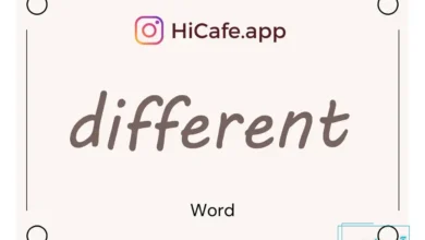 Meaning and usage of different word