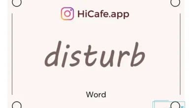 Meaning and usage of disturb word
