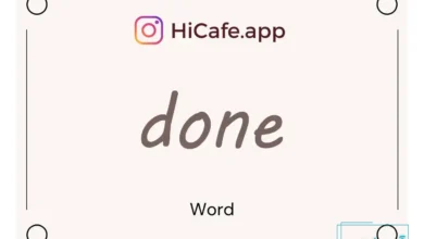 Meaning and usage of done word