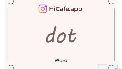 Meaning and usage of dot word