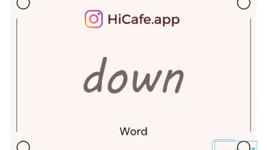 Meaning and usage of down word