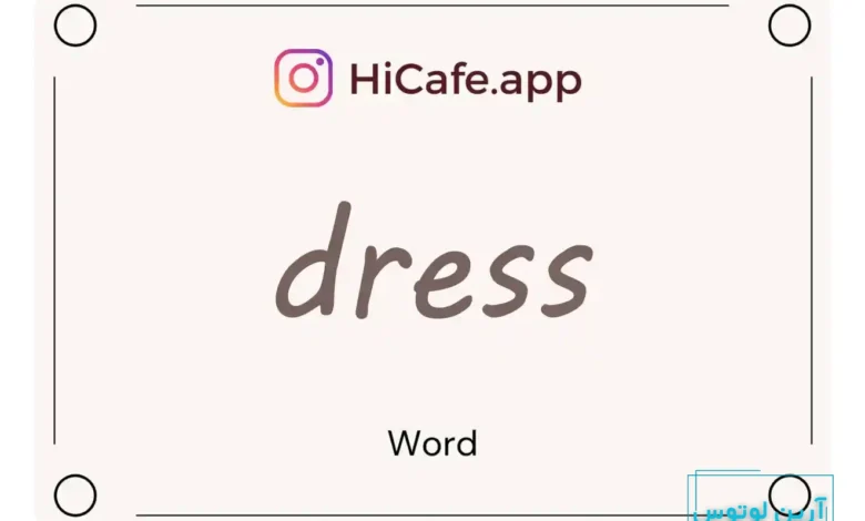 Meaning and usage of dress word