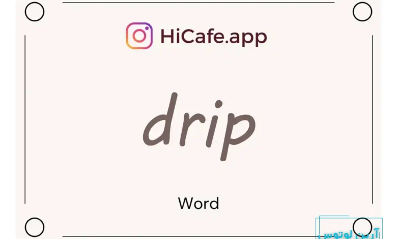 Meaning and usage of drip word