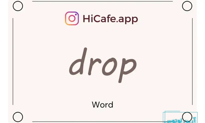 Meaning and usage of drop word