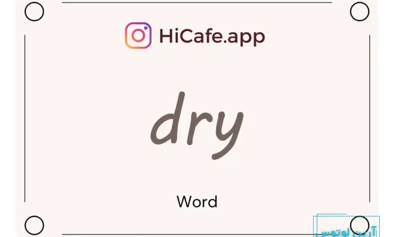 Meaning and usage of dry word