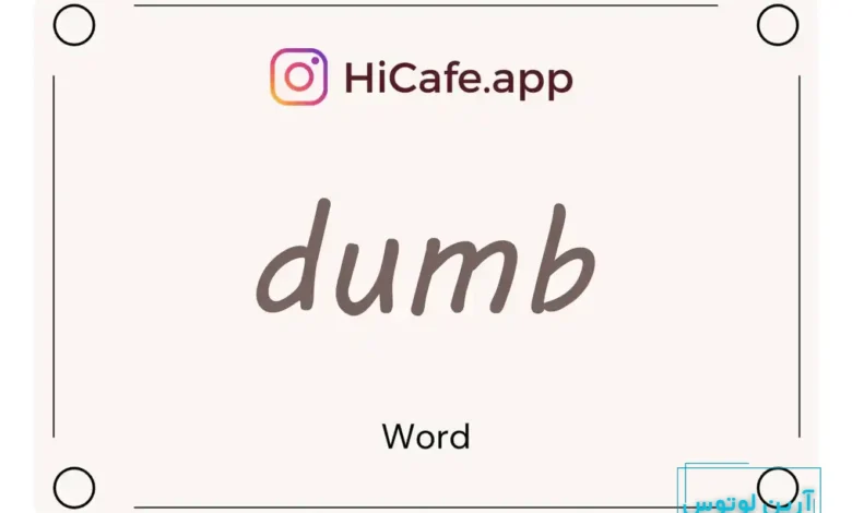 Meaning and usage of dumb word