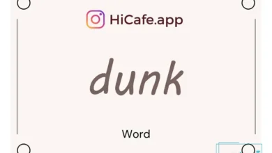 Meaning and usage of dunk word