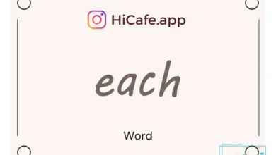 Meaning and usage of each word