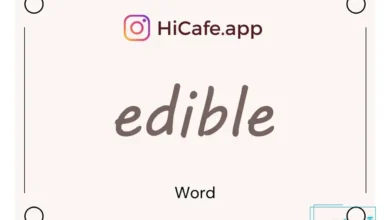 Meaning and usage of edible word