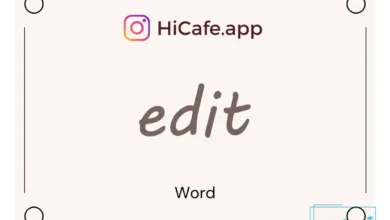 Meaning and usage of edit word