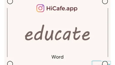 Meaning and usage of educate word