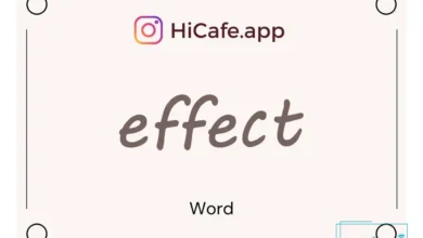 Meaning and usage of effect word