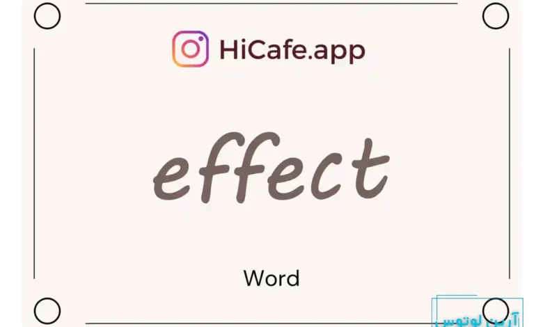 Meaning and usage of effect word