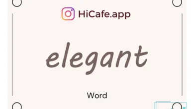 Meaning and usage of elegant word