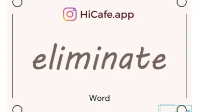 Meaning and usage of eliminate word