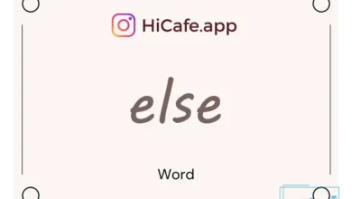 Meaning and usage of else word