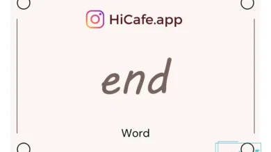 Meaning and usage of end word