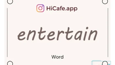 Meaning and usage of entertain word