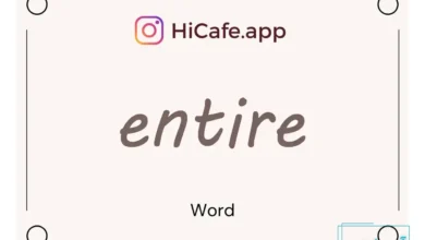 Meaning and usage of entire word