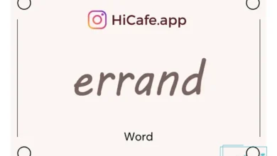 Meaning and usage of errand word