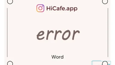 Meaning and usage of error word